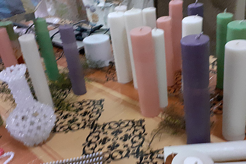 Carmel de Lubumbashi travaux de bougies